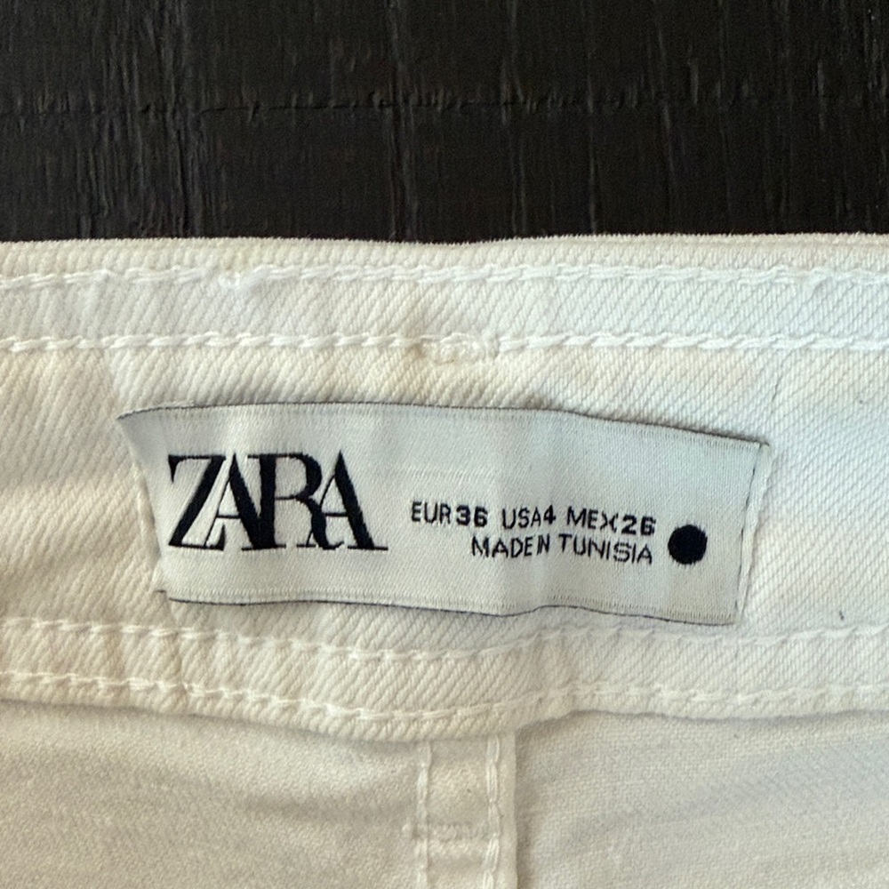 Zara Crisp White Trousers